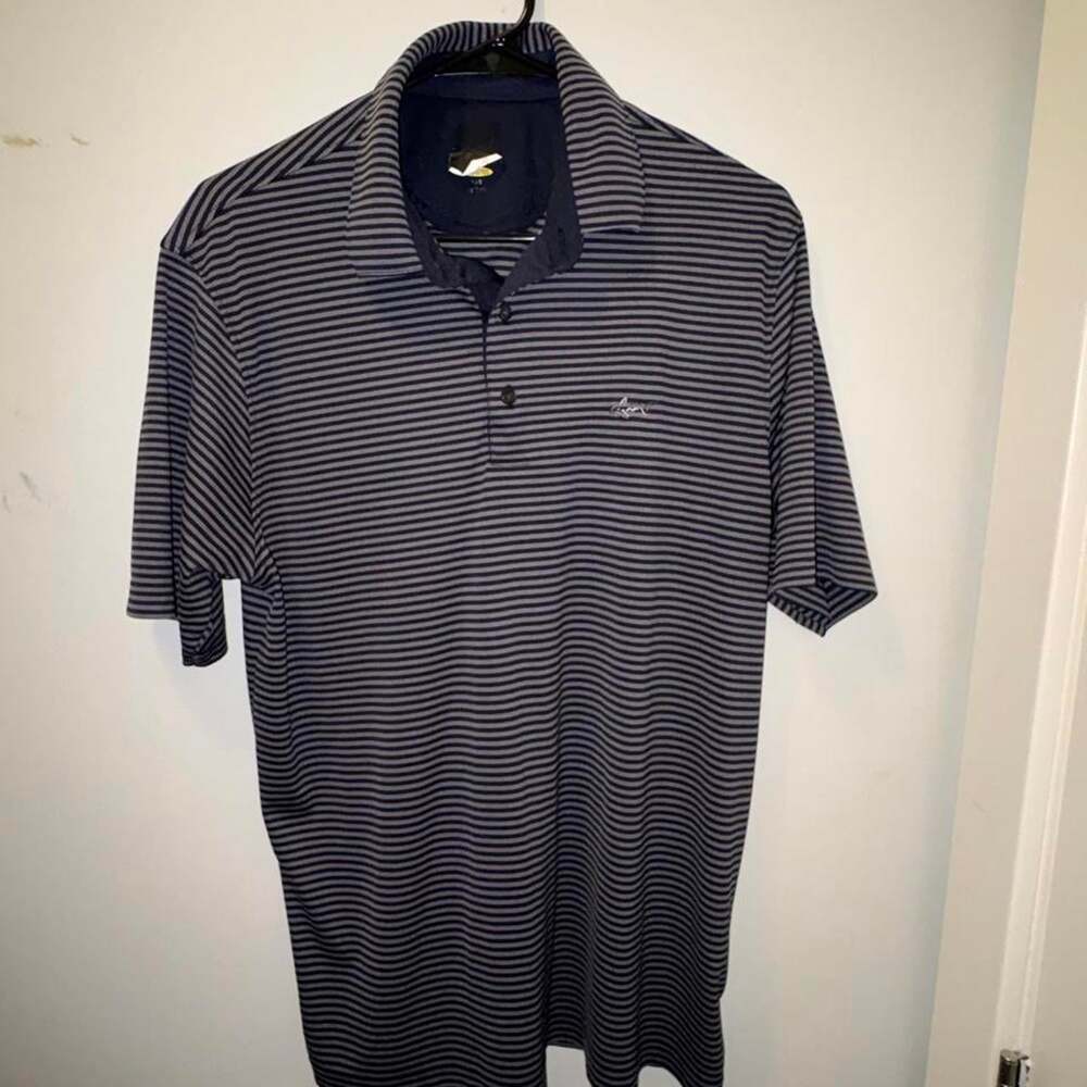 Greg Norman Collection Men's Navy and Blue Polo-shirts